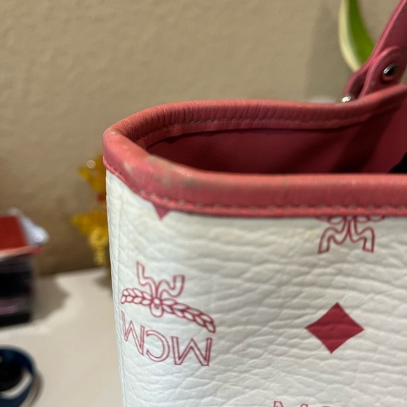 MCM WHITE VISETOS SHOPPING TOTE - Picture 8 of 16